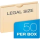 NEW Reinforced Tab File Jacket, Manila, Legal Size, 2" Expansion 50 pack